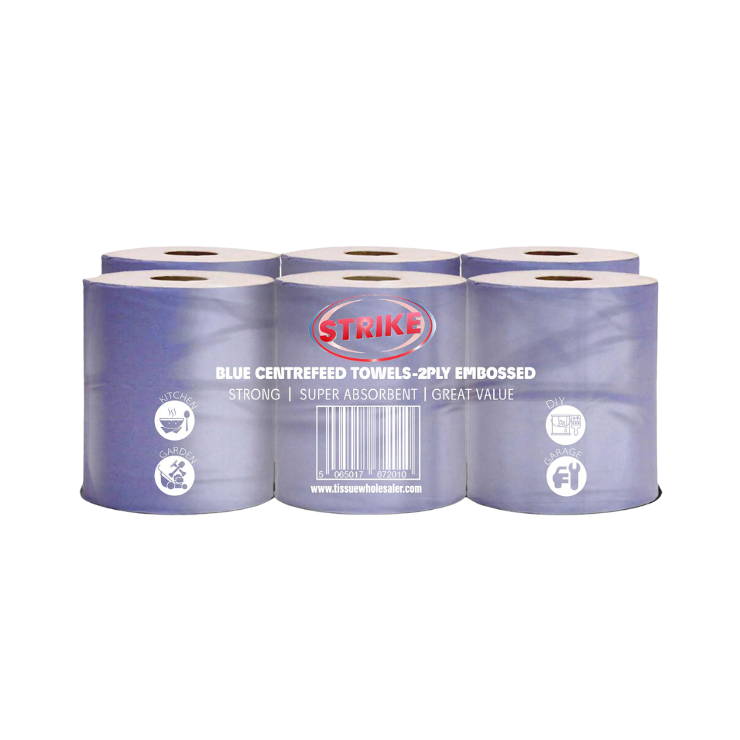 12 Rolls Blue Strike Centrefeed Rolls - Premium Quality Tissue Online - Product Image 12 Rolls Blue Strike Centrefeed Rolls - Premium Quality Tissue Online - Product Image